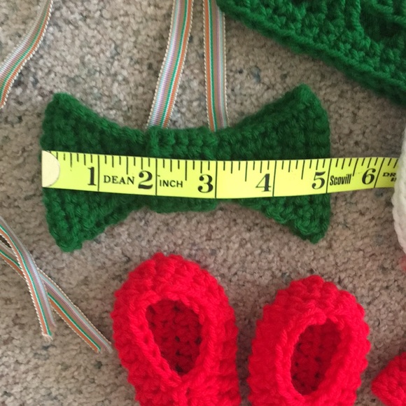 HAND CRAFTED Beanie Tie Slippers Baby or Doll Crochet Size 0 - Picture 6 of 8